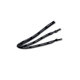 Black sunglass strap with repeating white stinkybaits.com text and clip attachments